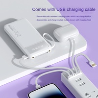 Nouveau Offre Spéciale Portable Charge 4 en 1 Câble Intégré 30000mAh Power Banks Chargeur Câble Autonome Power Bank 40000mAh