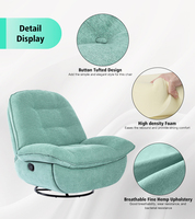 Fauteuil inclinable pivotant surdimensionné VANBOW avec repose-pieds
