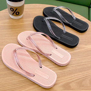 Nouvelles sandales brillantes <span class=keywords><strong>et</strong></span> tendance toutes saisons, imperméables, pour <span class=keywords><strong>femme</strong></span>, idéales pour la plage <span class=keywords><strong>et</strong></span> le voyage, avec entre-doigts - Product Image 3