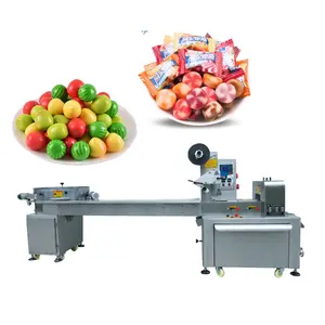 Hoge Snelheid Flow Pack Kleine Katoen Zachte Harde Lolly Kussen Kleine Wikkelen Verpakking Machines Candy Horizontale Verpakkingsmachine