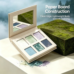 พาเลทอายแชโดว์ 6 เฉดสีโทนเย็น บรรจุในกล่องกระดาษแข็ง เนื้อแมตต์และชิมเมอร์ เกลี่ยง่าย รับผลิตแบบ OEM และติดฉลากส่วนตัว - Product Image 2