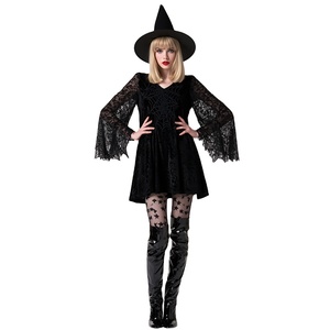 <span class=keywords><strong>Disfraz</strong></span> <span class=keywords><strong>de</strong></span> Payaso Negro <span class=keywords><strong>de</strong></span> Poliéster para Mujer con Sombrero <span class=keywords><strong>de</strong></span> <span class=keywords><strong>Bruja</strong></span> - Estilo <span class=keywords><strong>de</strong></span> TV y Cine <span class=keywords><strong>de</strong></span> los 70 para Adultos - Product Image 1