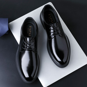 Zapatos de Vestir de Cuero Genuino para Hombre, Negros, con Cordones, Formales, para Negocios, Bodas, Oxfords, Capa Superior de Piel de Vaca - Product Image 3