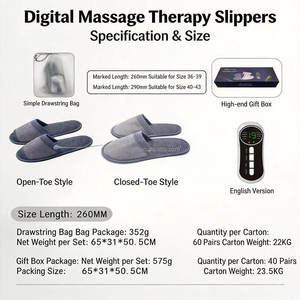 FOYOGA Nouvelles pantoufles de massage avec électrostimulation pulsante pour la réflexologie plantaire à domicile, massage thérapeutique des <span class=keywords><strong>pieds</strong></span> - Product Image 6