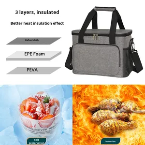 For New Leather Insulated Waterproof <strong>Picnic</strong> <strong>Bag</strong> with Zipper Closure 10L/15L/24L Sizes Portable Outdoor Ice <strong>Bag</strong> - Product Image 2