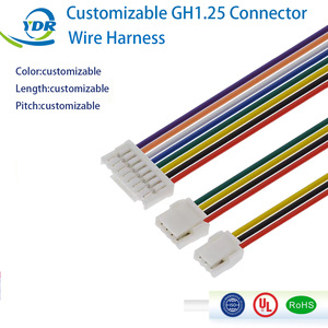 Conjunto de Cabos JST GH1.25 2P 3P 4P 5P 6P, Fiação JST, Cabo Eletrônico Molex, Chicote de Fios Personalizado e Montagem de Cabos - Product Image 1