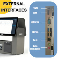 Terminal de point de vente interactif tout-en-un à double écran, stable et efficace, pour supermarchés, magasins de proximité, caisse enregistreuse commerciale compacte