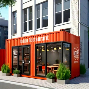 ร้านอาหารอิตาเลียน ตู้ขายของทรงสี่เหลี่ยม ขนาด 4.8 เมตร ทำจากสแตนเลส สำหรับขายอาหารกลางแจ้ง ประกอบง่าย มีระบบไฟฟ้าในตัว 220 โวลต์ - Product Image 1