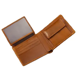 Custom Small Size Pattern Modern Tan Soft Rfid Zip Short Slim Men Leather Wallet