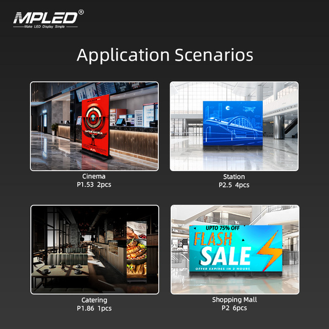 MPLED P2.5 Indoor Commercial Mobile LED Poster Screen IP40 Waterproof High Quality HD LED Advertising Display