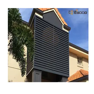 External Hurricane And Waterproof Horizontal Vertical Customized Colors Aluminum Fixed Sand Trap Louvers