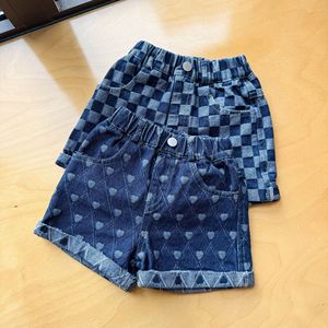 Nuovi Arrivi: <span class=keywords><strong>Pantaloncini</strong></span> in Denim di Cotone <span class=keywords><strong>per</strong></span> Bambini, Estivi, a Quadri con Cuori, Casual, con Tasche, <span class=keywords><strong>per</strong></span> Ragazze e Ragazzi, Carini e Trendy, Jeans Lavati - Product Image 5
