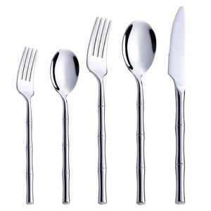 Juego de Cubiertos DF1110, Cuchara de Mesa, Acero Inoxidable, Mango con Forma de Bambú, Buena Venta - Product Image 2