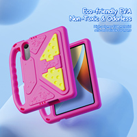 Étui pour tablette DUX DUCIS pour Xiaomi Poco Pad C1 / Redmi Pad 2 9.7 Puff Series avec béquille, coque antichoc en EVA pour enfants - Rose