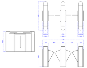 Tự động an ninh turnstile văn phòng xây dựng lối vào kiểm soát truy cập hệ thống RFID Reader QR mã Flap turnstile cổng phòng tập thể dục IP65 - Product Image 3