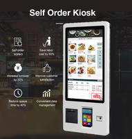 Supermarché 21.5 Android 32 Kiosque de prix Machine de paiement à écran tactile Kiosque de commande en libre-service avec point de vente au restaurant