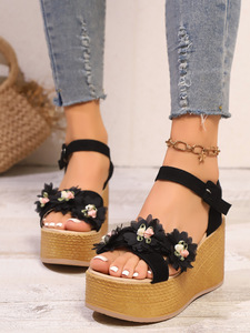 Women Platform Summer New Floral Thick Sole Wedge <b>Sandals</b> Beach <b>Sandals</b> - Product Image 6
