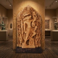 Statue ancienne de Nar Varaha, Avatar de Vishnu en forme de sanglier du 10ème siècle, réplique de musée