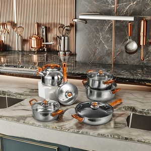 12pcs Stainless Steel Cookware <strong>Set</strong> Kitchenware Pots and Pans for Cooking Frying Nonstick <strong>Cookpot</strong> Pan <strong>Set</strong> - Product Image 2