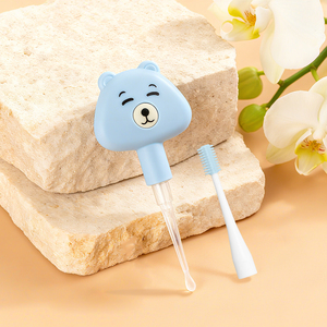 Aspirateur nasal lumineux en silicone souple certifié CE, anti-pincement, rose, portable, pour bébés et adultes, gadget pour les oreilles et le nez - Product Image 1