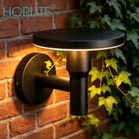 Holite Applique murale LED extérieure moderne carrée en aluminium 12W, contrôle par interrupteur, étanche IP65, intensité variable, abat-jour en PC opale, 220-240V, pour jardin