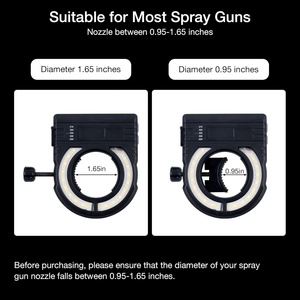 Pistolet à <span class=keywords><strong>peinture</strong></span> ROKO GL04 sans fil en plastique avec lumière LED et chargeur pour une pulvérisation uniforme et une réduction des retouches - Product Image 3