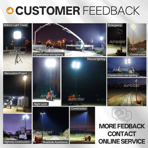 Générateur diesel Kubota télescopique portable de 9 m, 10 kW, 1000 W, avec tour d'éclairage LED pour travaux de construction en extérieur et entretien routier - Product Image 5