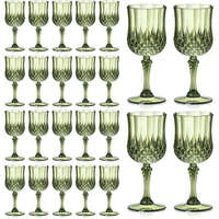 Verres à vin en plastique bleu vintage transparents style rétro pour réceptions de mariage et événements festifs