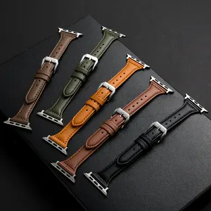 high quality end women leather watch strap female watchband for apple watch series 9 8 7 6 appl watch series 8 leather band