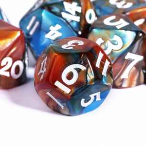 Ensemble de dés DND de 7 pièces en acrylique/plastique durable de couleur mélangée de 10 mm à 13 mm pour les joueurs de jeux de rô<span class=keywords><strong>le</strong></span>, expériences de <span class=keywords><strong>jeu</strong></span> personnalisables - Product Image 2