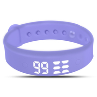 Montre connectée sportive Haiou avec alarme de vibration puissante, montre pour l'incontinence urinaire, réveil pour les patients sourds atteints de la maladie de Parkinson, boîtier rectangulaire en silicone
