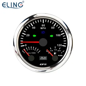 Eling 85mm(3 3/8 '') Đồng hồ tốc độ GPS đo tốc độ 200 km/h Máy đo tốc độ 8000rpm nhiên liệu mức mét cho tự động Máy kéo xuồng