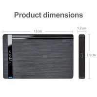 Casing Hard Drive Eksternal Desain Geser 2.5 Inch SATA ke USB 3.0 Tipe C untuk Laptop