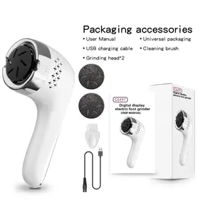 Lime à pieds électrique rechargeable par USB avec écran LCD, kit d'outils de pédicure professionnels, lime à pieds puissante - Product Image 6