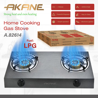 Cuisinière à gaz domestique AKANE A.82614 GPL 2 brûleurs, allumage électronique, flamme puissante, chauffage uniforme, nettoyage facile