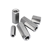 M2 M2.5 M3 M4 M5 M6 M8 M10 M12 304 Entretoise hexagonale en acier inoxydable Accouplement à longue tige Écrou hexagonal Boulon