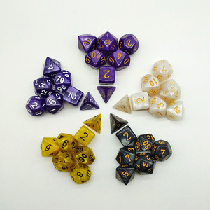 Bộ Xúc Xắc Đa Diện Rồng Và Dungeon Màu Xanh Bằng Nhựa Acrylic Đá Cẩm Thạch Dnd Bộ Xúc Xắc Acrylic Cho Dnd Rpg Mtg - Product Image 2