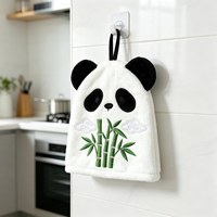 Adorable serviette de toilette en peluche Panda promotionnelle, personnalisable