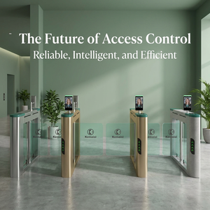 Barrière pivotante à grande vitesse KMS avec lecteur de code QR, déverrouillage d'urgence, entrée d'hôpital, contrôle d'accès certifié CE - Product Image 1