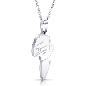 Collar <span class=keywords><strong>de</strong></span> <span class=keywords><strong>mapa</strong></span> <span class=keywords><strong>de</strong></span> <span class=keywords><strong>África</strong></span> <span class=keywords><strong>de</strong></span> acero inoxidable chapado en oro <span class=keywords><strong>de</strong></span> 18 quilates Collar con colgante <span class=keywords><strong>de</strong></span> país <span class=keywords><strong>de</strong></span> viaje africano - Product Image 3