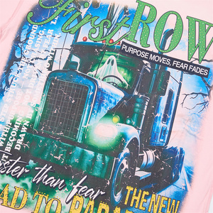 T-shirt Oversize con Stampa Retrò e Piccoli Diamanti per Coppie, Nuova Collezione, Spedizione da Fornitore Popolare di Prima Scelta a Los Angeles - Product Image 4
