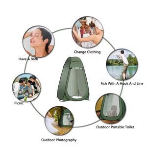 Tente de douche portable quatre saisons imperméable pour l'extérieur - Abri pliable pour la confidentialité en camping, vestiaire mobile à installation instantanée - Product Image 4
