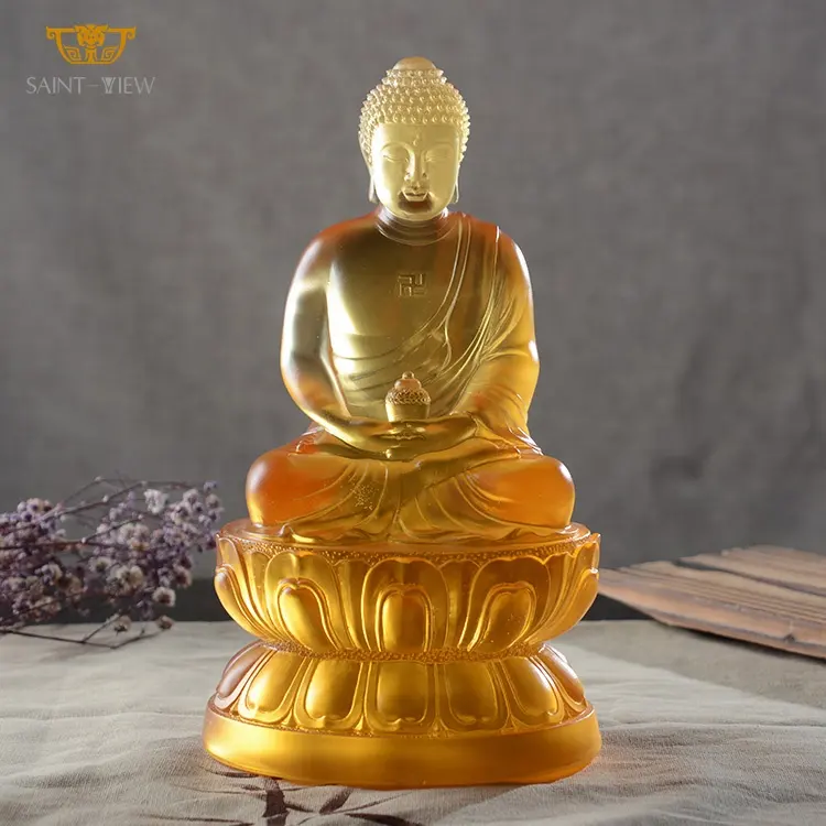Custom Engrave Statuary Triratna Faith Carving Sculpture Three Buddha