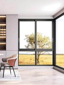 Finestra Scorrevole in Alluminio a 6 Binari <span class=keywords><strong>Serie</strong></span> Ultra Sottile, Design Postmoderno, Isolamento Acustico, Vetro Cavo, Direttamente dalla Fabbrica - Product Image 4