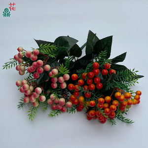 Bouquets de fruits artificiels, fleurs en soie pour la décoration de la maison, accessoires de photographie, Noël, écologiques - Product Image 4