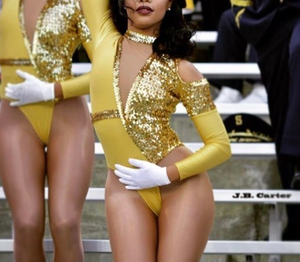 Vêtements de performance de <span class=keywords><strong>jazz</strong></span> latin pour femmes Uniforme de scène Majorette à franges à paillettes accrocheur Excellent pour les concerts de <span class=keywords><strong>jazz</strong></span> et de danse - Product Image 3