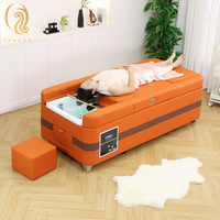 Chuque Lit de lavage et de massage capillaire pour spa, Station de pédicure avec vapeur, Hydrothérapie capillaire SPA, Lit de shampoing pour massage thaïlandais