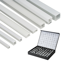 Profilés d'extrusion en aluminium anodisé personnalisé série 6000 pour bandes lumineuses à LED avec longueur personnalisable et diffuseur de décorations