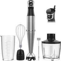 Mixeur Plongeant Portable 5-en-1 1100W avec Hachoir, Fouet, Mousseur et Bâtonnet Mélangeur pour Smoothies, Aliments pour Bébé et Soupes
