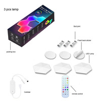 Lampe led murale modulaire à led avec télécommande wifi tuya, rvb RGBIC, couleur de rêve, nid d'abeille, panneau intelligent modulaire Hexagonal